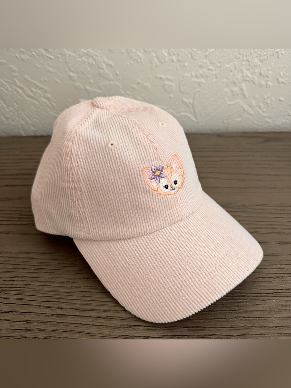 D23 TWDC Walt Disney Duffy & Friends LinaBell Pink Embroidered Corduroy Cap Hat